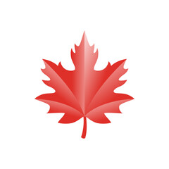 Maple leaf vector logo. Forest and wood symbol sign. Nature tree logo.