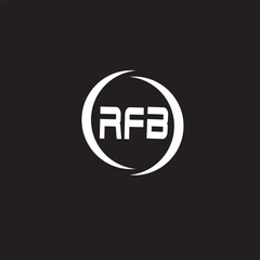Initial letter RFB logo and wings symbol. Wings design element, initial Letter RFB logo Icon, Initial Logo Template.
