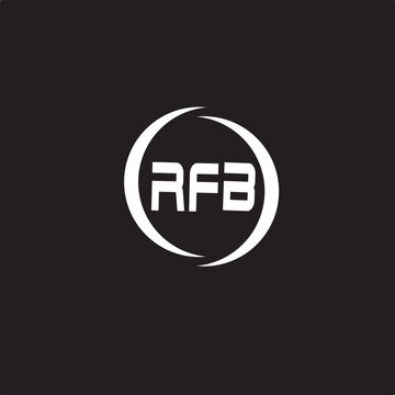 Initial letter RFB logo and wings symbol. Wings design element, initial Letter RFB logo Icon, Initial Logo Template.
