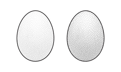 Dotwork Halftone 3D Egg. Easter Vector Illustration