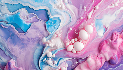 Dynamic Swirls of Vivid Acrylic Liquid Paint Textures: Bold Hues and Emotional Abstract an artwork created with generative AI tools