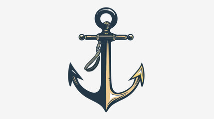 Classic marine anchor vector illustration. Nautical 