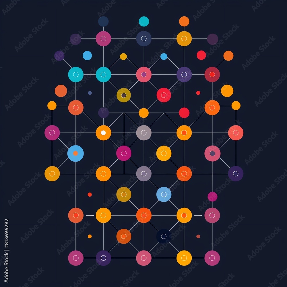 Poster an abstract background with a molecule theme