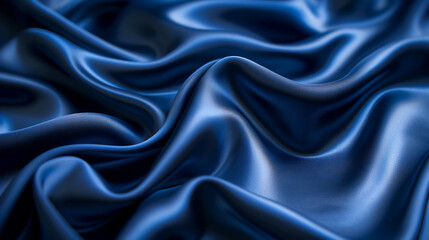 Obraz premium Close-up of rippled beige silk fabric with soft folds.