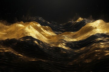 black_gold_wave_empty_space_grainy_noise_grungy