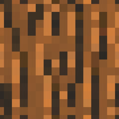 Wooden pixel square pattern