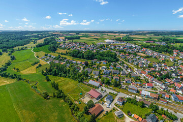 Blick auf Ochsenhausen in der Region Donau-Iller in Baden-Württemberg