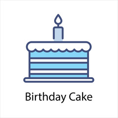 Birthday Cake Vector icon