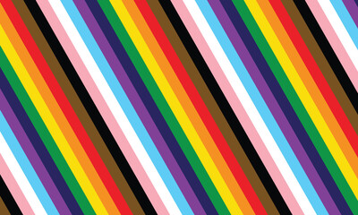 Pride Background with LGBTQ Pride Flag Colours. Rainbow Stripes Background in LGBT Gay Pride Wallpaper. Vector illustration. EPS 10