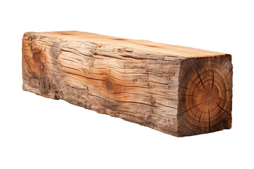 Fototapeta premium A large log with a hole in the middle. The log is brown and has a rough texture