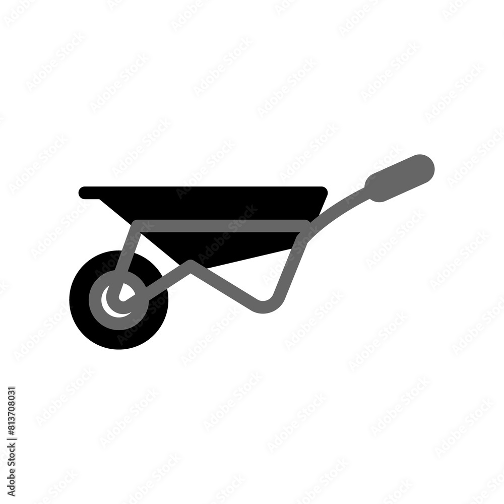 Wall mural wheelbarrow icon png