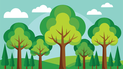 tree flat illustration
