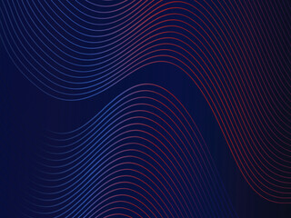 Abstract background of wavy lines with modern gradient blue color, perfect for banner, business card, banner, website, wallpaper, etc.	