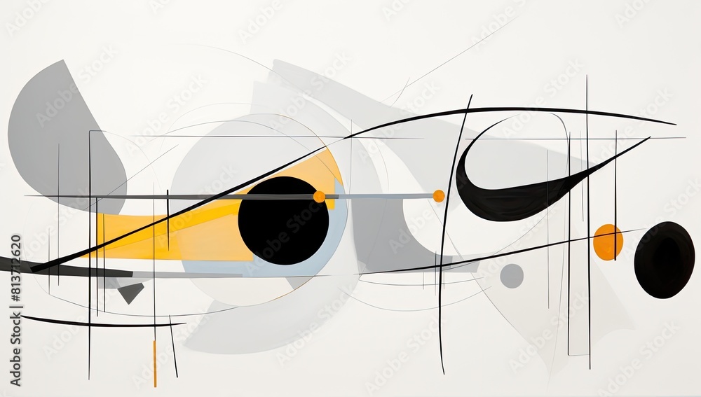 Poster dynamic geometry: vector artwork featuring abstract shapes and lines in various colors