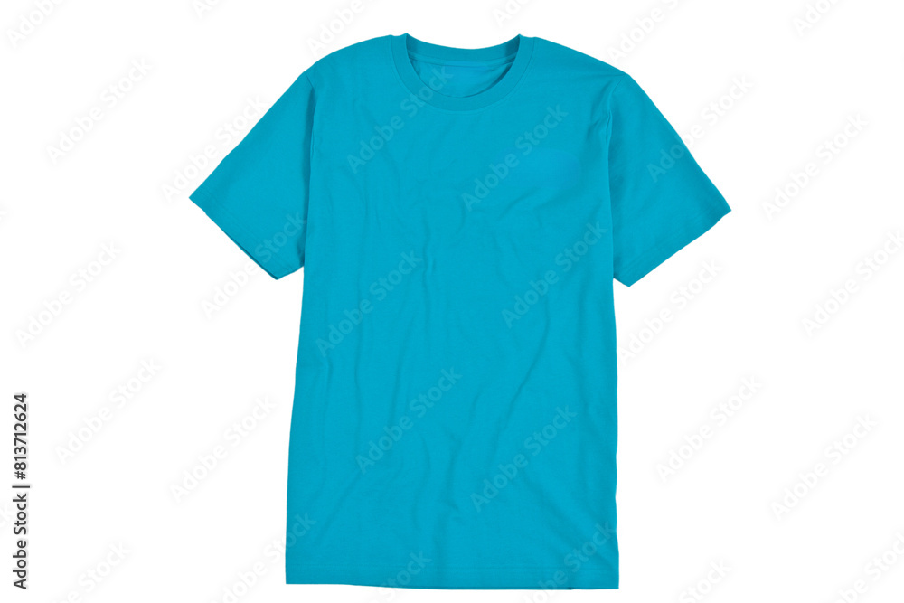 Wall mural Sky Blue Short Sleeve T-Shirt with Blank Background