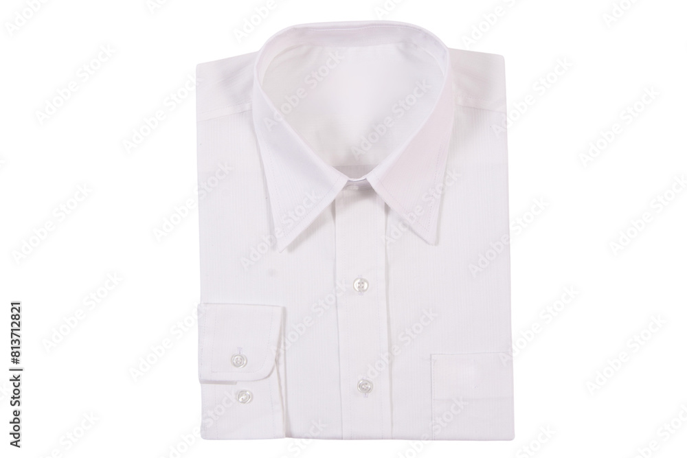 Canvas Prints  white business shirt on isolated background, top view