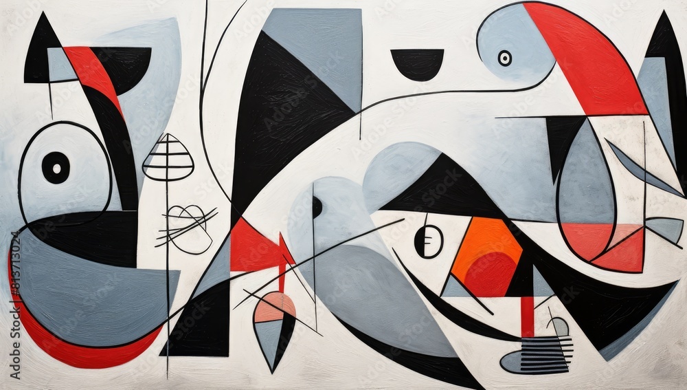 Poster colorful abstraction: vector illustration of geometric shapes and lines in a pattern