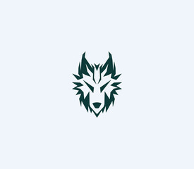 Fototapeta premium Beautiful Wolf logo template in simple style.