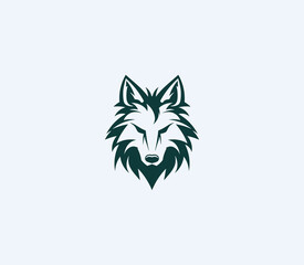 Obraz premium Beautiful Wolf logo template in simple style.