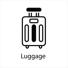 Luggage Vector icon 