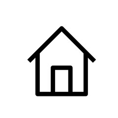 home icon on a white background