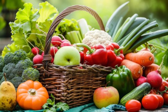 Garden Bounty: Freshly Picked Fruits and Vegetables for Cooking