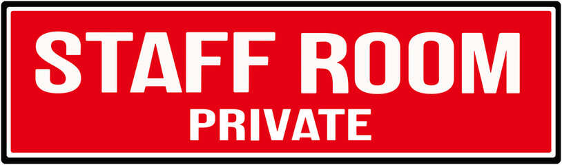 A door sign saying private staff room in Portuguese