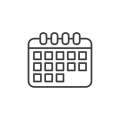 Calendar icon set. Vector icons for daily, weekly, monthly, and yearly calendars.