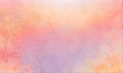abstract gradient background with delicate floral hues. Use color of soft pinks, golden oranges, and peachy yellows