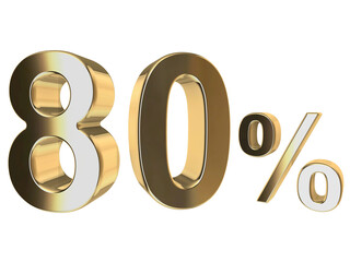 3d golden 80 percent sale
