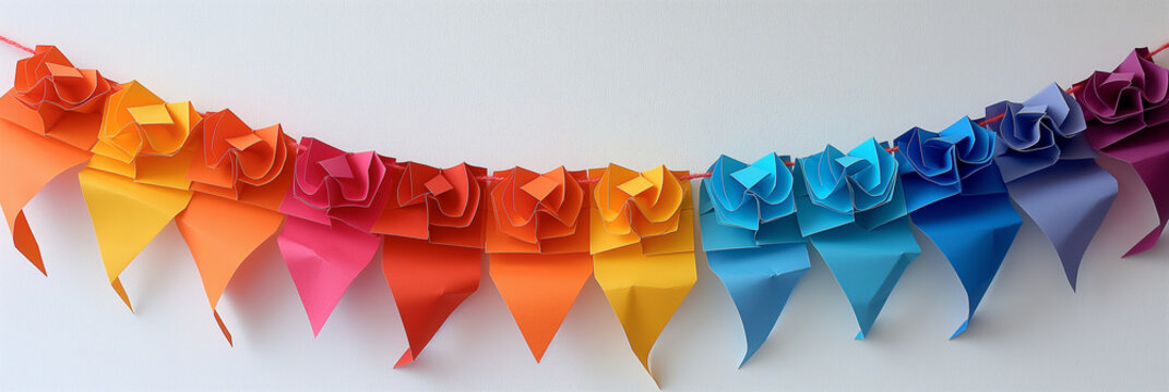 Paper work with various colors