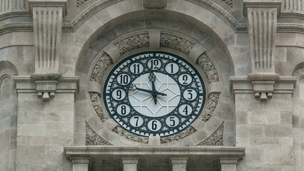 Town Hall building Camara Municipal do Porto timelapse on Liberdade Square, Porto, Portugal