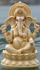 Emotional ganesh chaturthi idol immersion moments in rivers or oceans capture the essence