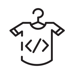 Casual Clothes Code Line Icon