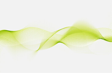 Fototapeta premium Modern vector background green wave. Eco-friendly clean, futuristic design for environmental topics.
