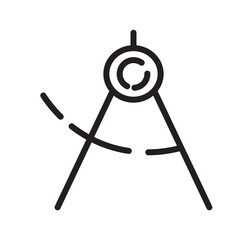 Compass Drawing Measure Line Icon
