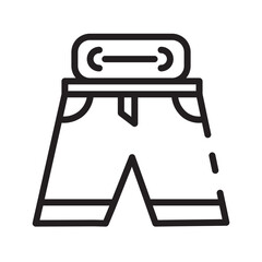 Beach Casual Fashion Line Icon