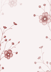 flower frame background for wedding card and others