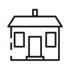 City Buildings Home Line Icon