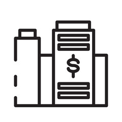 Finance Companies Office Line Icon