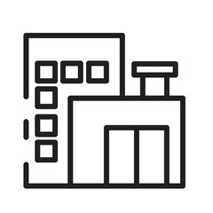 Architecture Buildings Hostel Line Icon