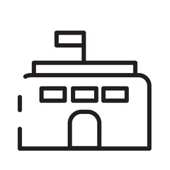City Country Buildings Line Icon