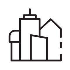 Estate Buildings Empire Line Icon