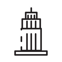 Skyscraper Home Buildings Line Icon