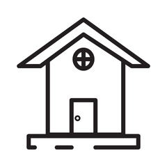 Buildings City Home Line Icon