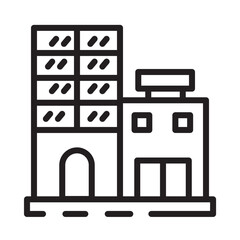 Buildings City Hostel Line Icon