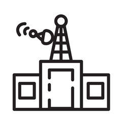 Buildings Communication Construction Line Icon