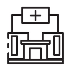 Obraz premium Clinic Health Hospital Line Icon