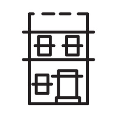Obraz premium Estate Flat Property Line Icon