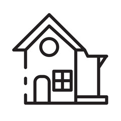 Apartment Buildings Home Line Icon